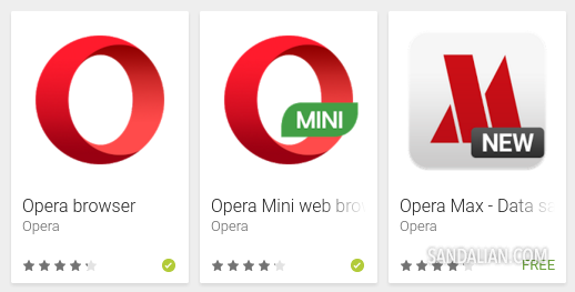 opera for android vs opera mini vs opera max in playstore